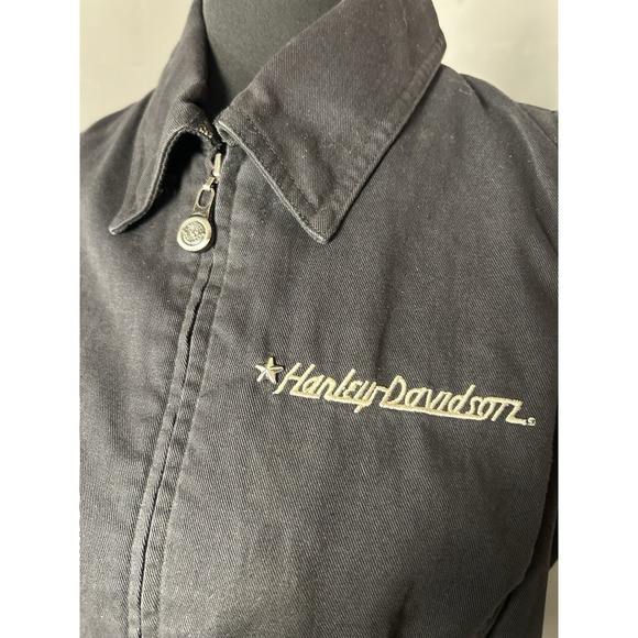 Harley-Davidson Women Zip Vest With Embroidered Eagle On The Back Size M biker - Picture 12 of 15